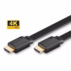 Microconnect HDM19192V1.4FLAT, 2 m, HDMI Type A (Standard), HDMI Type A (Standard), 3840 x 2160 pixels, Compatibilité 3D, Noi ...