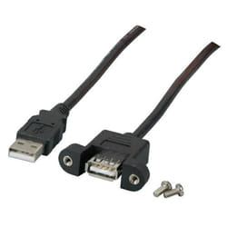 Microconnect USB2.0-A - USB2.0-A, 1.8m câble USB 1,8 m USB A Noir