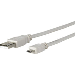 Microconnect 3m USB A - MicroUSB B câble USB USB 2.0 Micro-USB B Gris