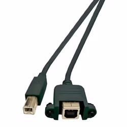Microconnect USBABF1PANEL3, 3 m, USB A, USB B, USB 2.0, Mâle/Femelle, Noir
