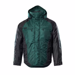 MASCOT 12035-211-0309, Veste, unisexe, Noir, Vert, XS, Laos, OEKO-TEX® STANDARD 100 EN 343 3/1 EN 342 3/WP (1.95 clo)