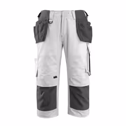 MASCOT 14349-442-0618-C60, Shorts, unisexe, Anthracite, Blanc, Coton, Polyester, Ne pas javelliser, Séchage au sèche linge