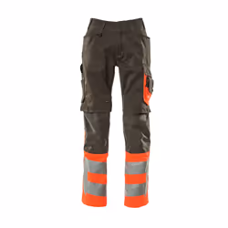 MASCOT 15679-860-18222, Pantalons, unisexe, Anthracite, Rouge, Coton, Polyester, 290 g/m², 35%