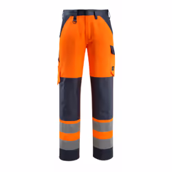MASCOT 15979948-14010-82C48, Pantalons, unisexe, Marine, Orange, Coton, Polyester, 250 g/m², 20%