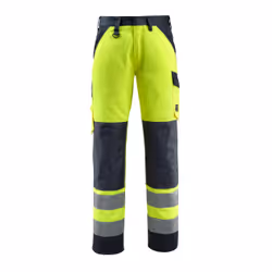 MASCOT 15979948-17010-82C46, Pantalons, unisexe, Marine, Jaune, Coton, Polyester, 250 g/m², 20%