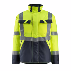 MASCOT 15935-126-17010, Veste, Homme, Marine, Jaune, L, Polyester, 190 g/m²