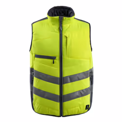 MASCOT 15565-249-17010, Veste, Homme, Noir, Jaune, XL, Polyester, 365 g/m²