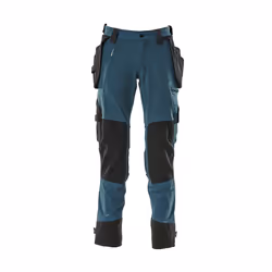 MASCOT 17031-311-44, Pantalons, unisexe, Noir, Bleu, Elastane, Nylon, 235 g/m², 8%