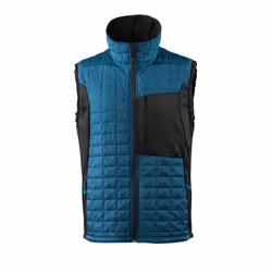 MASCOT 17165-318-4409-XL, Gilet, unisexe, Noir, Bleu, XL, 3 pochettes, 3 pochettes