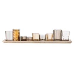 Bloomingville 27404487 bougeoir Verre Marron