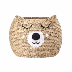 Panier de rangement - BLOOMINGVILLE - Eman - Blanc - Jacinthe deau - 40x40x50 cm