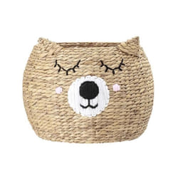 Panier de rangement - BLOOMINGVILLE - Eman - Blanc - Jacinthe deau - 40x40x50 cm