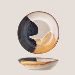 Bloomingville 82046908, Noir, Marron, Sable, Motif, Rond