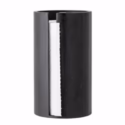 Bloomingville Celian Socle d’essuie-tout, Noir, Paulownia, Support de papier toilette sur table, Noir, Paulownia, Cylindre, 2 ...