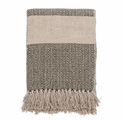 Bloomingville Fidan Plaid, Verte, Coton recyclé