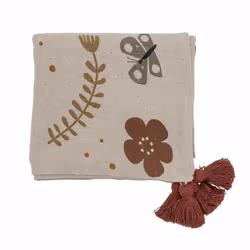 Bloomingville 82054189 plaid 160 x 130 cm Coton Marron