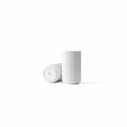 Lyngby Porcelain Vase H25, Vase cylindrique, Porcelaine, Blanc, Table, Karakter Copenhagen, 250 mm