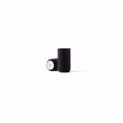 Lyngby Porcelain Vase H15, Vase cylindrique, Porcelaine, Noir, Table, Karakter Copenhagen, 155 mm