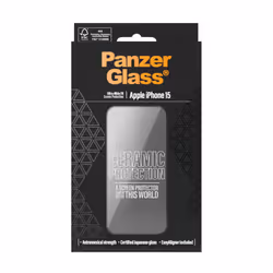 PanzerGlass PG Scrn Ceramic iPhone 15 UWF WA Protection d'écran transparent Apple 1 pièce(s)