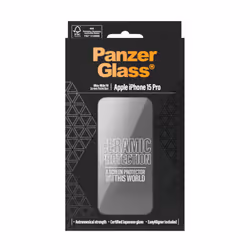 PanzerGlass PG Scrn Ceramic iPhone 15 Pro UWF WA Protection d'écran transparent Apple 1 pièce(s)