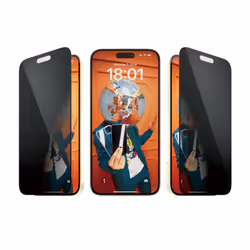PanzerGlass Ultra Wide Fit Privacy, Apple, Apple - iPhone 15 Plus, Application à sec, Résistant aux chocs, Transparent, 1 piè ...