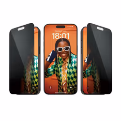 PanzerGlass Ultra Wide Fit Privacy, Apple, Apple - iPhone 15 Pro Max, Application à sec, Résistant aux chocs, Transparent, 1  ...