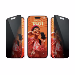 PanzerGlass Privacy Screen Protector iPhone 2023 6.1 Ultra-Wide Fit, Apple, Apple - iPhone 15, Application à sec, Résistant a ...