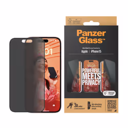 PanzerGlass Privacy Screen Protector iPhone 2023 6.1 Ultra-Wide Fit Protection d'écran transparent Apple 1 pièce(s)