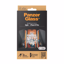 PanzerGlass Privacy Screen Protector iPhone 2023 6.7 Ultra-Wide Fit Protection d'écran transparent Apple 1 pièce(s)