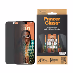 PanzerGlass Privacy Screen Protector iPhone 2023 6.7 Pro Max Ultra-Wide Fit Protection d'écran transparent Apple 1 pièce(s)