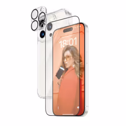 PanzerGlass B1173+2810, Apple, Apple - iPhone 15 Pro, Application à sec, Résistant aux chocs, Transparent, 1 pièce(s)