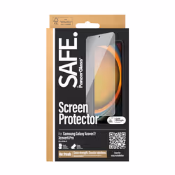 PanzerGlass SAFE. by Samsung Xcover 7 UWF*BULK - You probably know them: the moments when you want a strong protector for your smartphone - when you're dancing the night away in the club - in a wild selfie session or escaping the daily grind with lots of action. The screen protector from SAFE. by is just right for this - because it protects the display like a discreet airbag against annoying scratches or breakages - while retaining the stylish look and functionality of your smartphone. The screen protector is Ultra-Wide Fit - which means it covers the front of your phone and provides a full and crystal clear view of your display - while still leaving a little room around the edges for a SAFE. by case. If you want 360-degree protection for your mobile phone - combine the screen protector and case with a PicturePerfect camera protector. > Highlights-... Protection d'écran transparent 50 pièce(s) - Vue supplémentaire 3