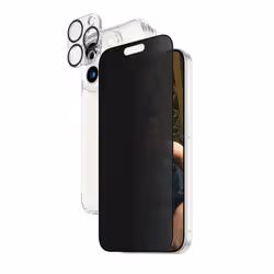 PanzerGlass Privacy 3-in-1-Pack iPhone 2023 6.1 Pro, Apple, Apple - iPhone 15 Pro, Application à sec, Résistant aux chocs, Tr ...