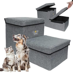 Close2Me - PetStair Deluxe - Escalier pour Animaux avec Rangement - Pour Chats & Petits Chiens jusqu’à 15 kg
