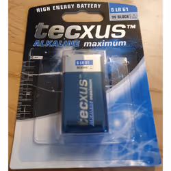 CoreParts MBR9V/6LR61, Alcaline, 9 V, 1 pièce(s), 200 mAh, Multicolore, CE