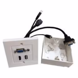 Vivolink WI221293, HDMI + VGA + USB A + 3.5mm, USB 2.0, Blanc, 20 g, 250 mm, 125 mm