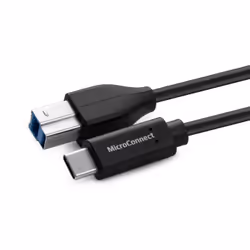 Microconnect USB3.1CB1, 1 m, USB C, USB B, USB 3.2 Gen 1 (3.1 Gen 1), Mâle/Mâle, Noir