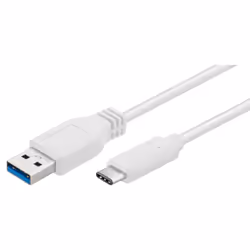 Microconnect USB3.1CA1W, 1 m, USB A, USB C, USB 3.2 Gen 1 (3.1 Gen 1), Mâle/Mâle, Blanc