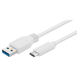 Microconnect USB3.1CA1W câble USB 1 m USB 3.2 Gen 1 (3.1 Gen 1) USB A USB C Blanc