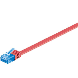 Microconnect V-UTP6A005R-FLAT câble de réseau Rouge 0,5 m Cat6a U/UTP (UTP)