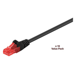 Microconnect V-UTP6005SVP câble de réseau Noir 0,5 m Cat6 U/UTP (UTP)