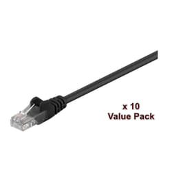 Microconnect V-UTP5005SVP câble de réseau Noir 0,5 m Cat5e U/UTP (UTP)