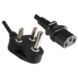 Microconnect PE010418INDIA câble électrique Noir 1,8 m Prise d'alimentation type D Coupleur C13