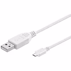 Microconnect USBABMICRO5W, 5 m, USB A, Micro-USB B, USB 2.0, Mâle/Mâle, Blanc