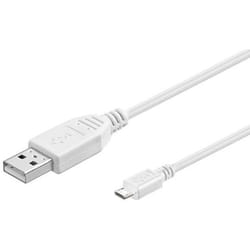 Microconnect USBABMICRO5W câble USB 5 m USB 2.0 USB A Micro-USB B Blanc