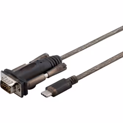 Microconnect USB3.1CRS232, Noir, 1 m, USB C, DB9, Mâle, Mâle