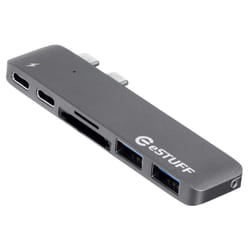 eSTUFF USB-C Slot-in Hub PRO Grey USB 3.2 Gen 1 (3.1 Gen 1) Type-C 5000 Mbit/s Gris