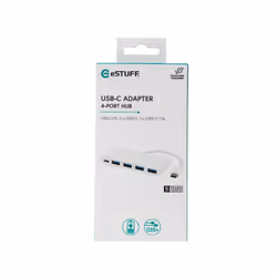 eSTUFF USB-C Charging hub USB 3.2 Gen 1 (3.1 Gen 1) Type-C 5000 Mbit/s Blanc