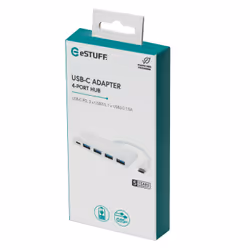 eSTUFF USB-C Charging hub USB 3.2 Gen 1 (3.1 Gen 1) Type-C 5000 Mbit/s Blanc