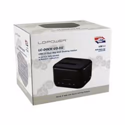 LC-Power LC-DOCK-U3-III Station d'accueil de disques de stockage USB 3.2 Gen 1 (3.1 Gen 1) Type micro-B Noir - Vue supplémentaire 4